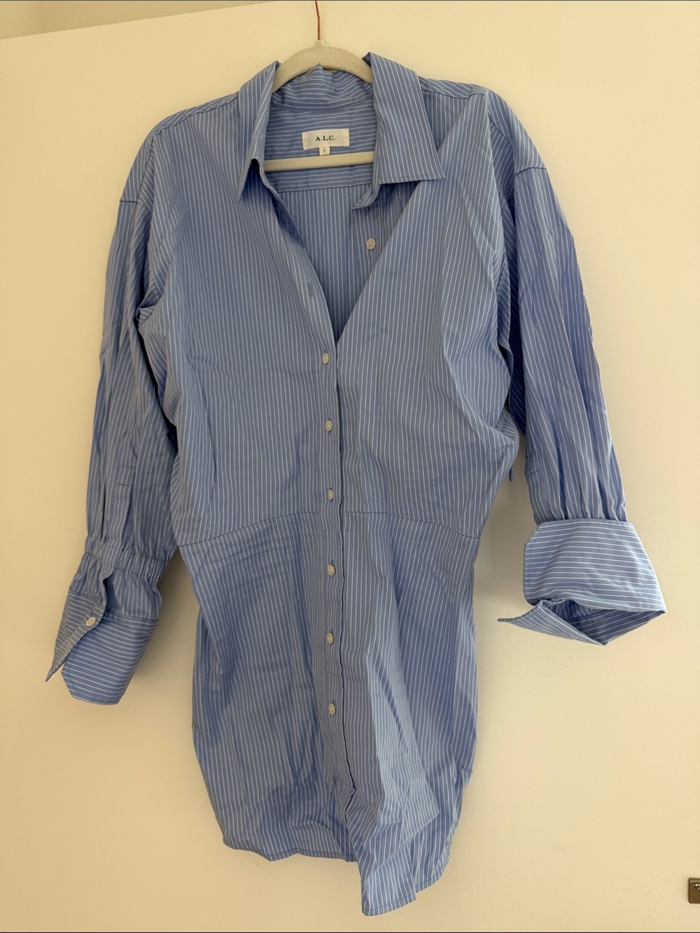 A.L.C. Light Blue Pinstripe Men's Button-Down Shirt